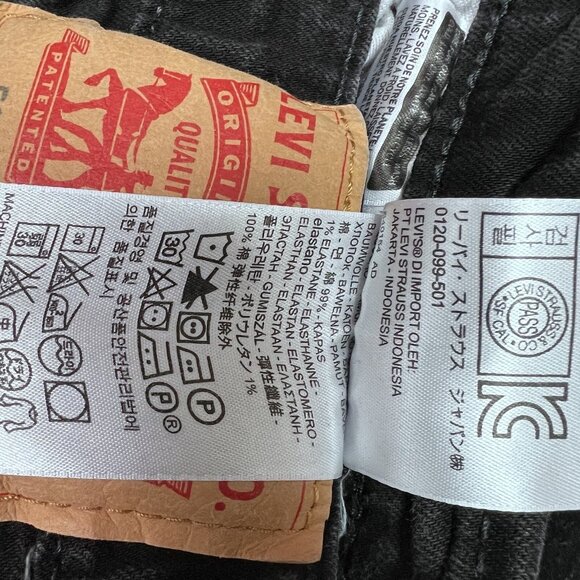 Levi’s Jeans Men’s Black Straight Leg Pockets Size 36x32 - Picture 11 of 12